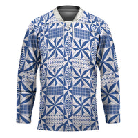 Blue Ngatu Pattern Malo e Lelei Tonga Hockey Jersey
