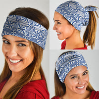 Blue Ngatu Pattern Malo e Lelei Tonga Neck Gaiter