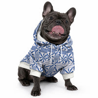 Blue Ngatu Pattern Malo e Lelei Tonga Pet Hoodie