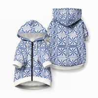 Blue Ngatu Pattern Malo e Lelei Tonga Pet Hoodie