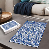 Blue Ngatu Pattern Malo e Lelei Tonga Puzzle LT14 - Polynesian Pride
