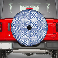 Blue Ngatu Pattern Malo e Lelei Tonga Spare Tire Cover