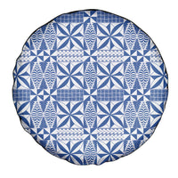 Blue Ngatu Pattern Malo e Lelei Tonga Spare Tire Cover