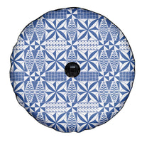Blue Ngatu Pattern Malo e Lelei Tonga Spare Tire Cover