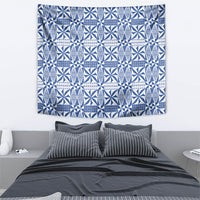Blue Ngatu Pattern Malo e Lelei Tonga Tapestry LT14 - Polynesian Pride