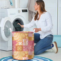 Aloha Hawaii Quilt Floral Patchwork Style Laundry Basket