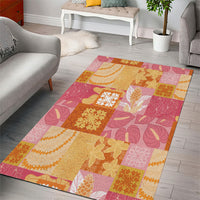 Aloha Hawaii Quilt Floral Patchwork Style Area Rug