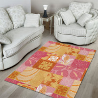 Aloha Hawaii Quilt Floral Patchwork Style Area Rug