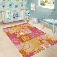 Aloha Hawaii Quilt Floral Patchwork Style Area Rug