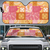 Aloha Hawaii Quilt Floral Patchwork Style Auto Sun Shade