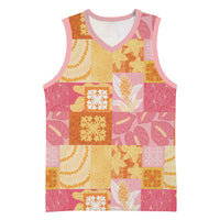 Aloha Hawaii Quilt Floral Patchwork Style Basketball Jersey