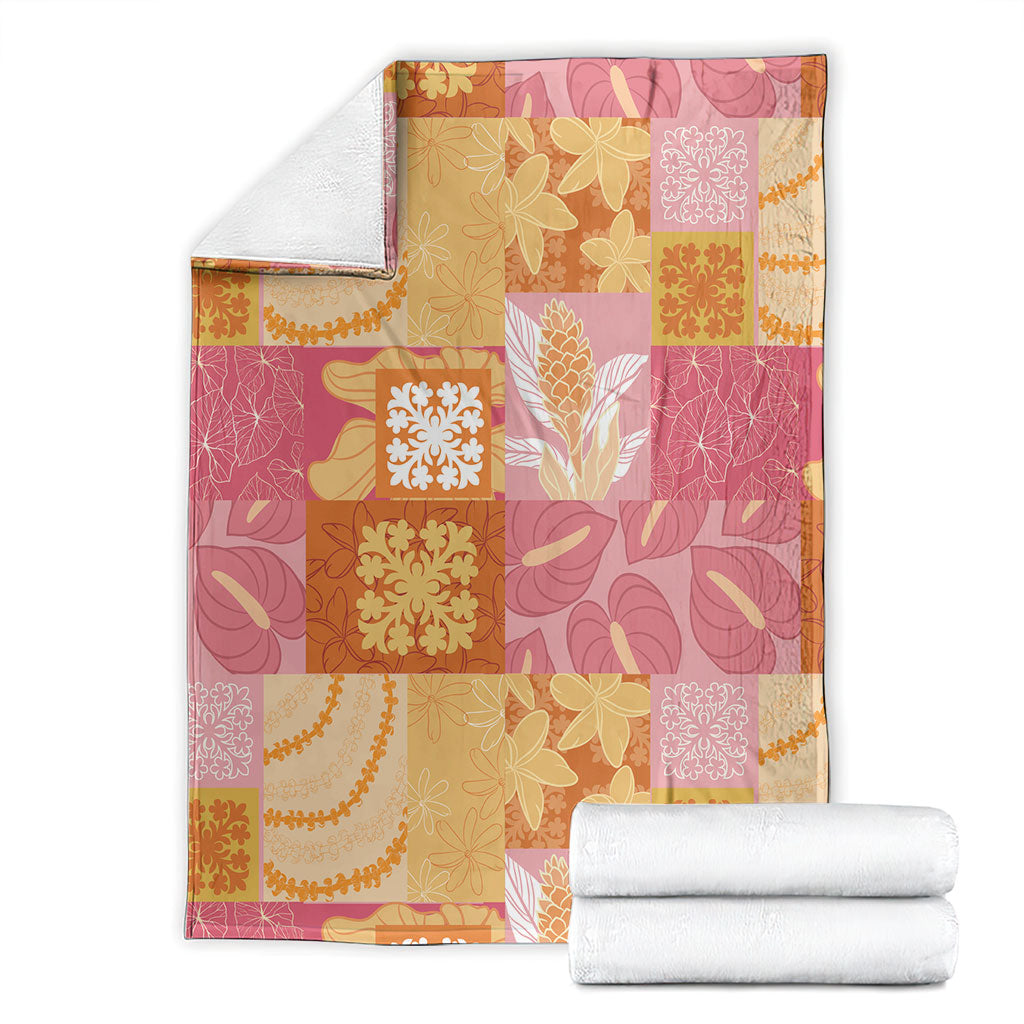 Aloha Hawaii Quilt Floral Patchwork Style Blanket