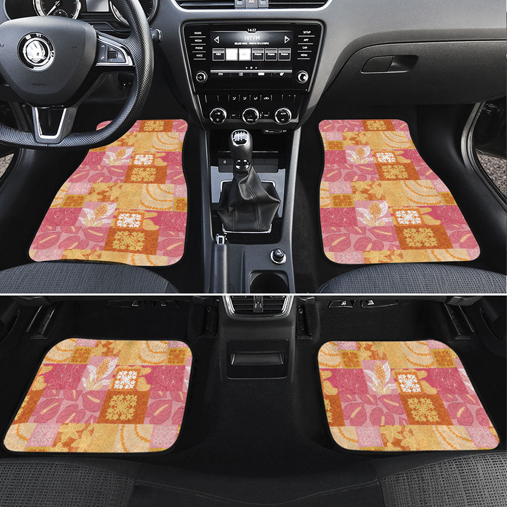 Aloha Hawaii Quilt Floral Patchwork Style Car Mats