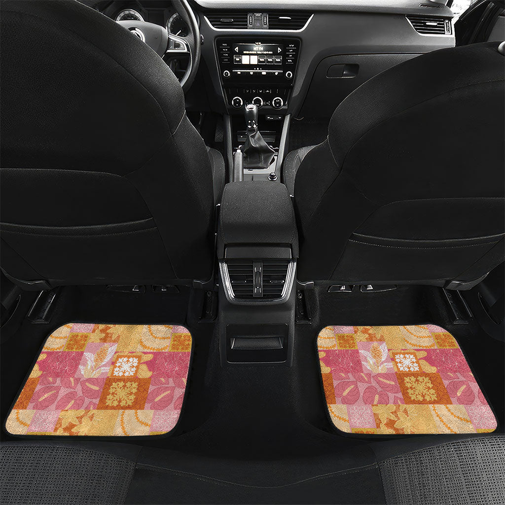 Aloha Hawaii Quilt Floral Patchwork Style Car Mats