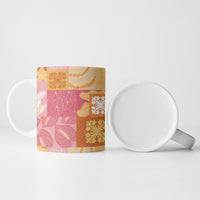 Aloha Hawaii Quilt Floral Patchwork Style Ceramic Mug