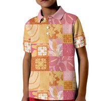 Aloha Hawaii Quilt Floral Patchwork Style Kid Polo Shirt