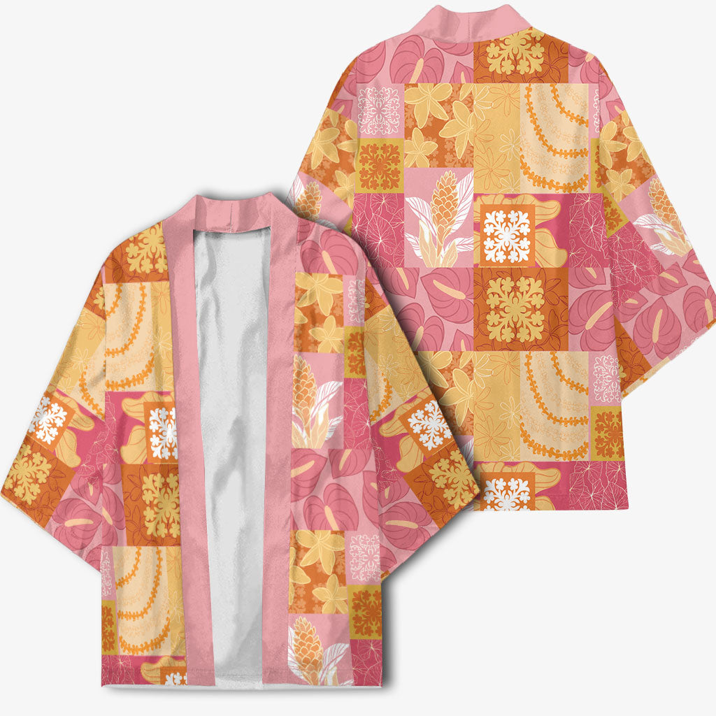 Aloha Hawaii Quilt Floral Patchwork Style Kimono LT14 - Polynesian Pride