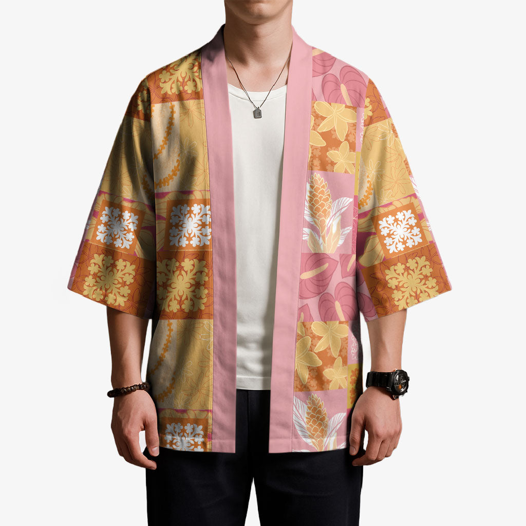 Aloha Hawaii Quilt Floral Patchwork Style Kimono LT14 - Polynesian Pride