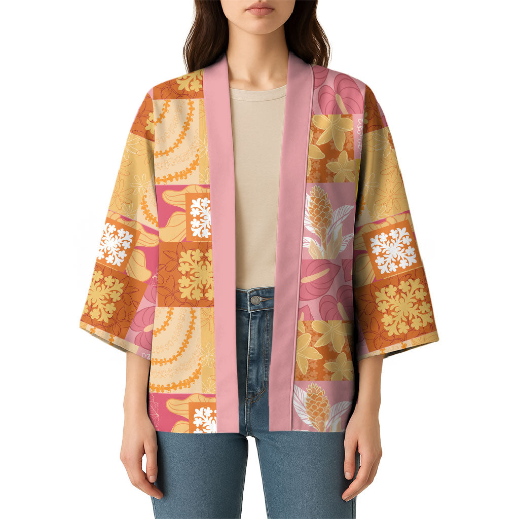Aloha Hawaii Quilt Floral Patchwork Style Kimono LT14 - Polynesian Pride