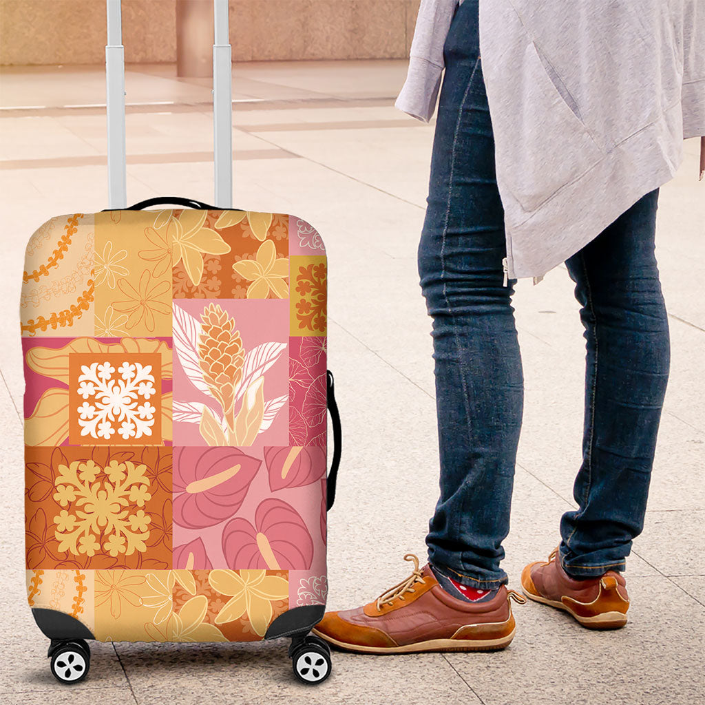 Aloha Hawaii Quilt Floral Patchwork Style Luggage Cover LT14 Multicolor - Polynesian Pride