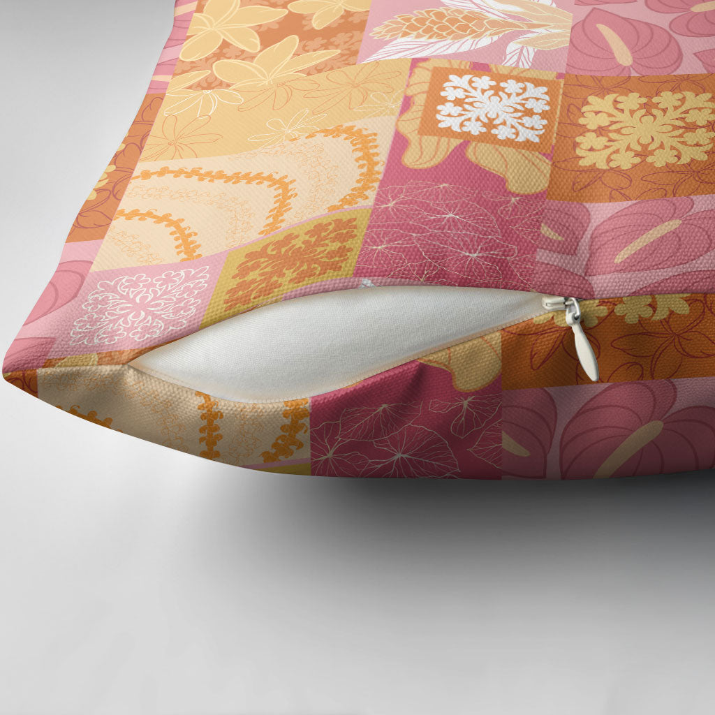 Aloha Hawaii Quilt Floral Patchwork Style Pillow Cover LT14 - Polynesian Pride