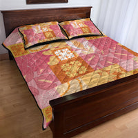 Aloha Hawaii Quilt Floral Patchwork Style Quilt Bed Set