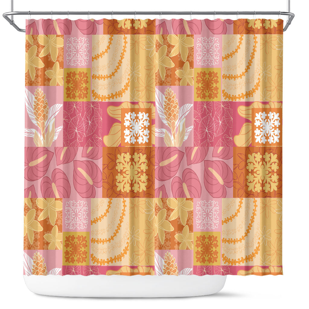 Aloha Hawaii Quilt Floral Patchwork Style Shower Curtain LT14 Multicolor - Polynesian Pride