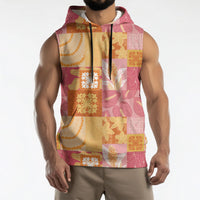 Aloha Hawaii Quilt Floral Patchwork Style Sleeveless Hoodie