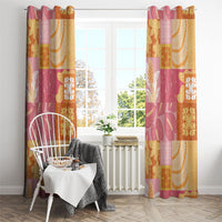 Aloha Hawaii Quilt Floral Patchwork Style Window Curtain