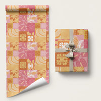 Aloha Hawaii Quilt Floral Patchwork Style Wrapping Paper LT14 58" × 23" Multicolor - Polynesian Pride