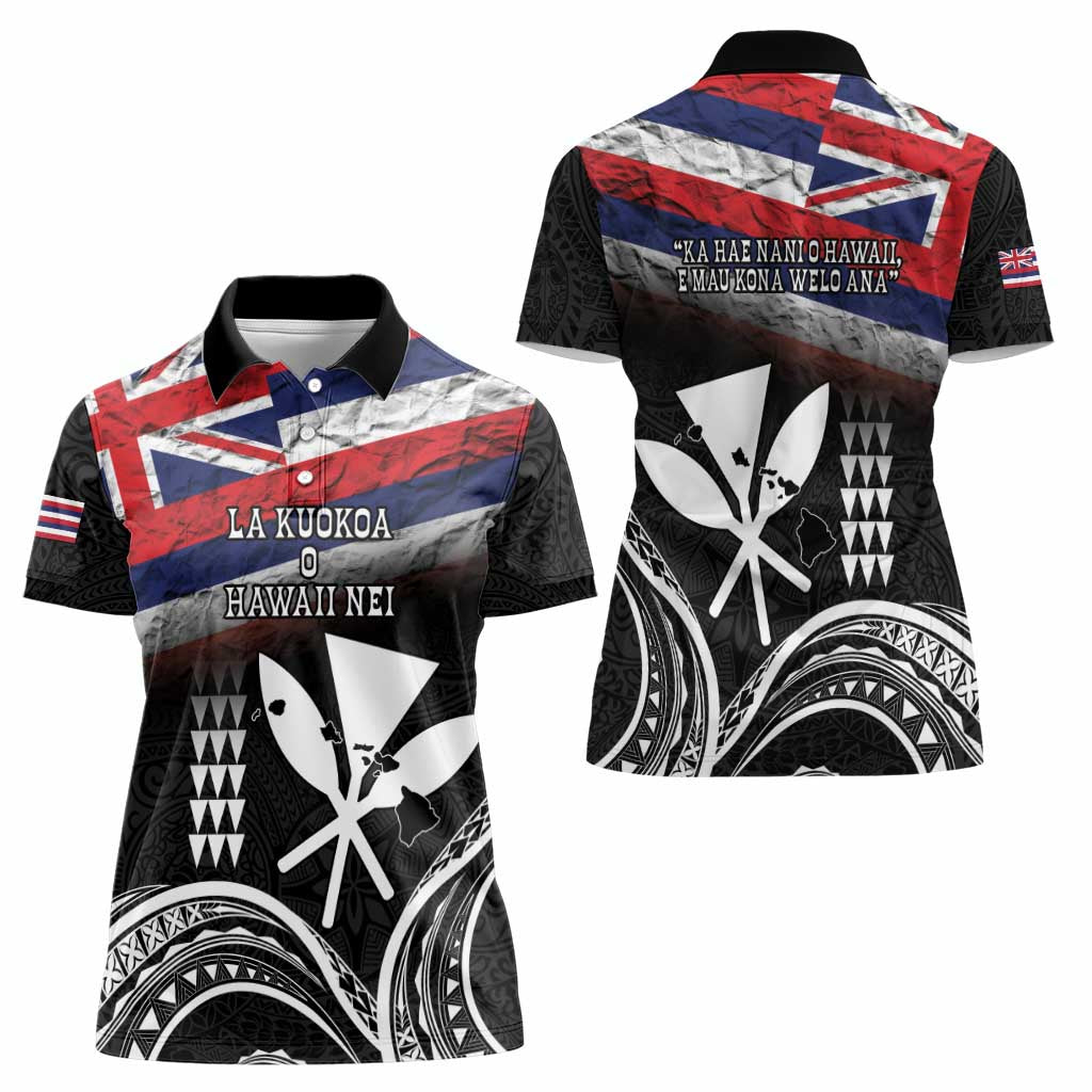 Hawaii Independence Day Women Polo Shirt La Kuokoa - Happy 28th November