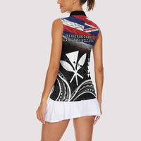 Hawaii Independence Day Women Sleeveless Polo Shirt La Kuokoa - Happy 28th November
