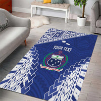 Toa Samoa Rugby Custom Area Rug Go Champions Pacific Samoan Pattern - Polynesian Pride