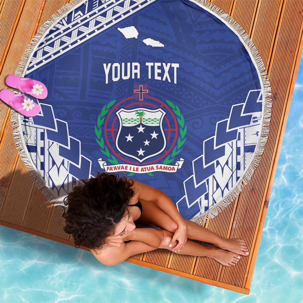 Toa Samoa Rugby Custom Beach Blanket Go Champions Pacific Samoan Pattern - Polynesian Pride