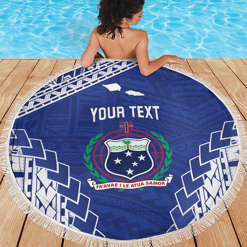 Toa Samoa Rugby Custom Beach Blanket Go Champions Pacific Samoan Pattern - Polynesian Pride
