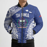 Toa Samoa Rugby Custom Bomber Puffer Jacket Go Champions Pacific Samoan Pattern - Polynesian Pride