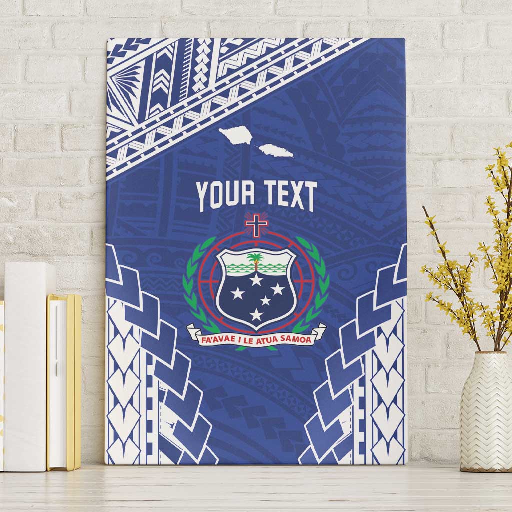 Toa Samoa Rugby Custom Canvas Wall Art Go Champions Pacific Samoan Pattern - Polynesian Pride