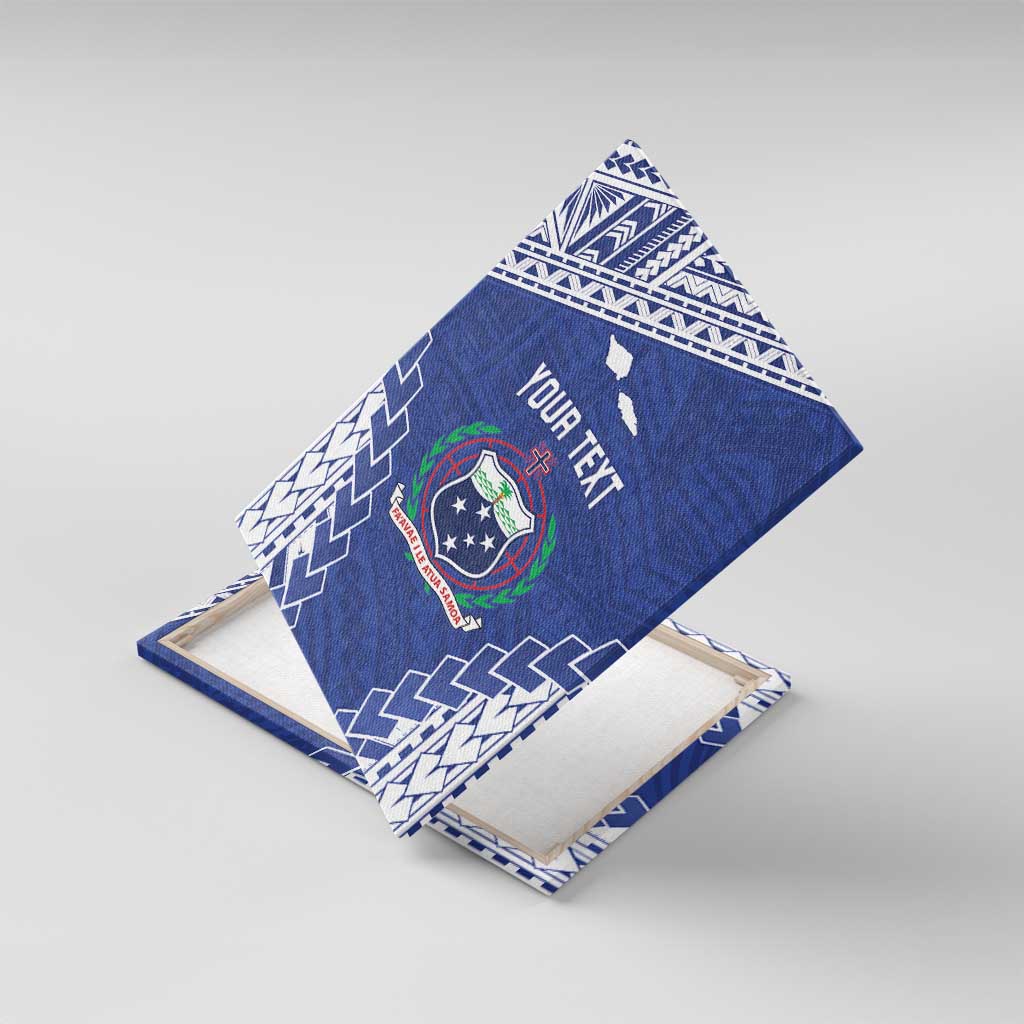 Toa Samoa Rugby Custom Canvas Wall Art Go Champions Pacific Samoan Pattern - Polynesian Pride