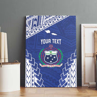 Toa Samoa Rugby Custom Canvas Wall Art Go Champions Pacific Samoan Pattern - Polynesian Pride