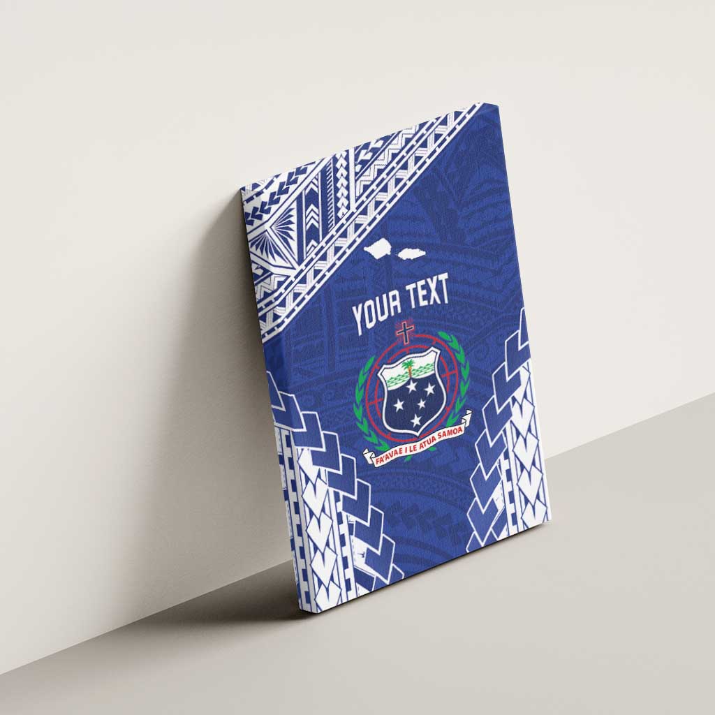 Toa Samoa Rugby Custom Canvas Wall Art Go Champions Pacific Samoan Pattern - Polynesian Pride