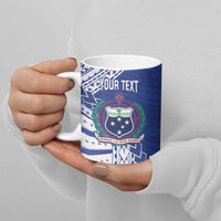 Toa Samoa Rugby Custom Ceramic Mug Go Champions Pacific Samoan Pattern - Polynesian Pride