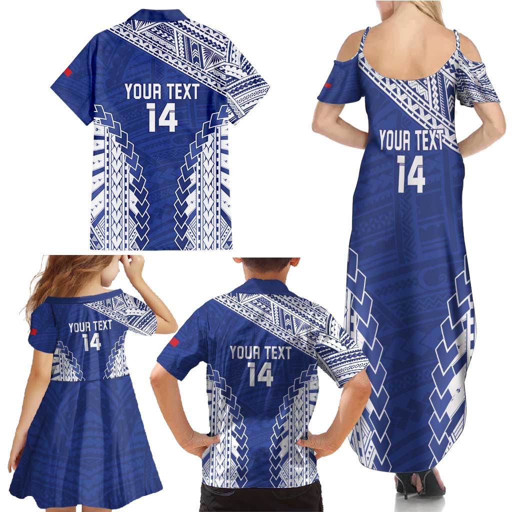 Toa Samoa Rugby Custom Family Matching Summer Maxi Dress and Hawaiian Shirt Go Champions Pacific Samoan Pattern - Polynesian Pride