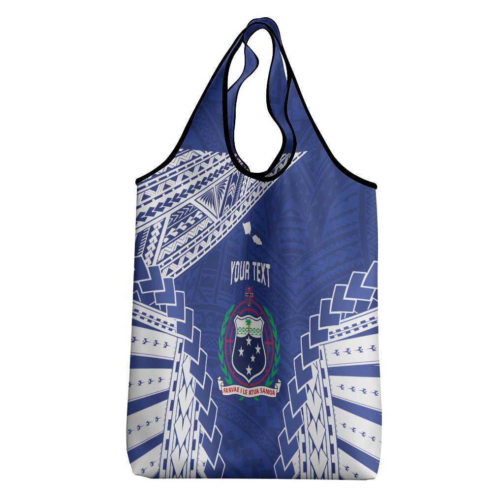 Toa Samoa Rugby Custom Grocery Bag Go Champions Pacific Samoan Pattern - Polynesian Pride