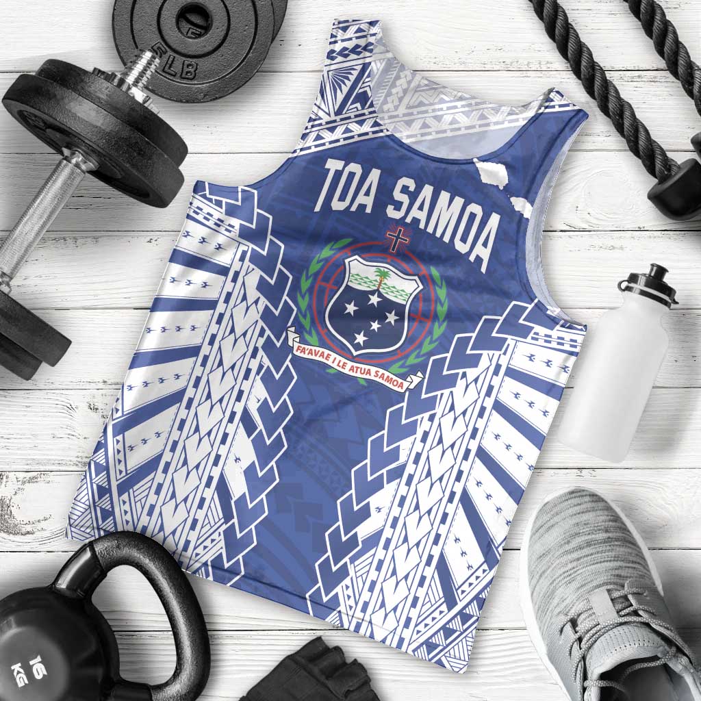 Toa Samoa Rugby Custom Men Tank Top Go Champions Pacific Samoan Pattern - Polynesian Pride