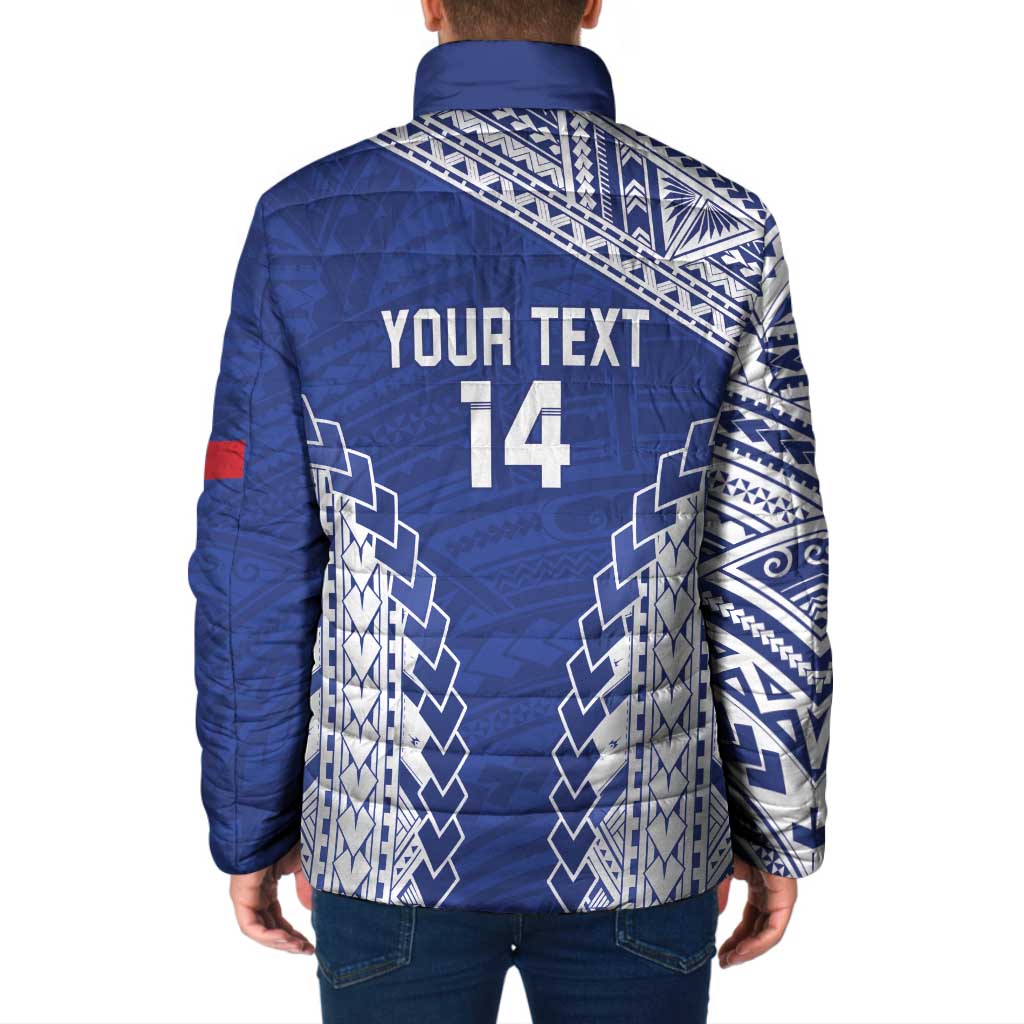 Toa Samoa Rugby Custom Padded Jacket Go Champions Pacific Samoan Pattern - Polynesian Pride