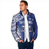 Toa Samoa Rugby Custom Padded Jacket Go Champions Pacific Samoan Pattern - Polynesian Pride