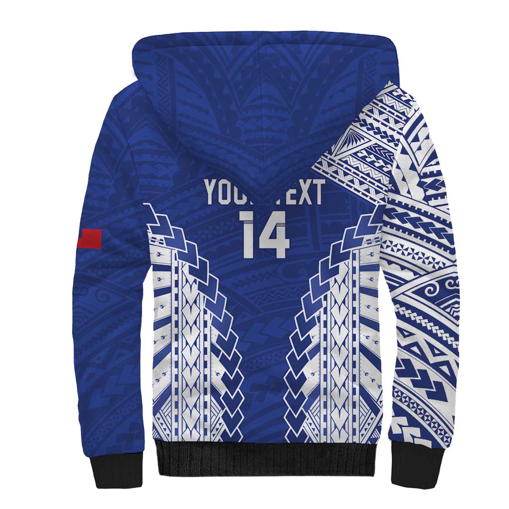 Toa Samoa Rugby Custom Sherpa Hoodie Go Champions Pacific Samoan Pattern - Polynesian Pride