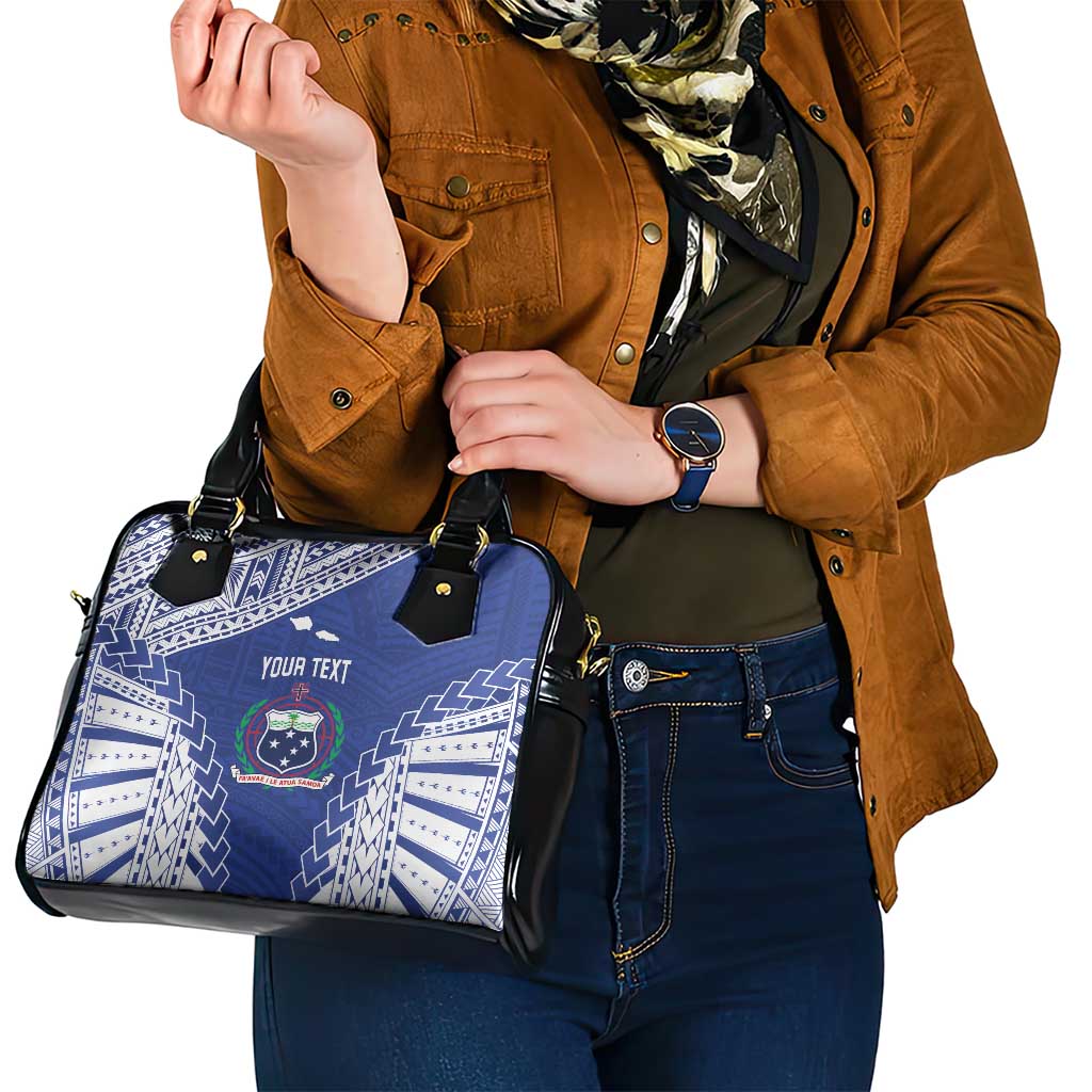 Toa Samoa Rugby Custom Shoulder Handbag Go Champions Pacific Samoan Pattern - Polynesian Pride