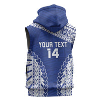 Toa Samoa Rugby Custom Sleeveless Zip Hoodie Go Champions Pacific Samoan Pattern - Polynesian Pride