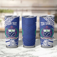 Toa Samoa Rugby Custom Tumbler Cup Go Champions Pacific Samoan Pattern - Polynesian Pride